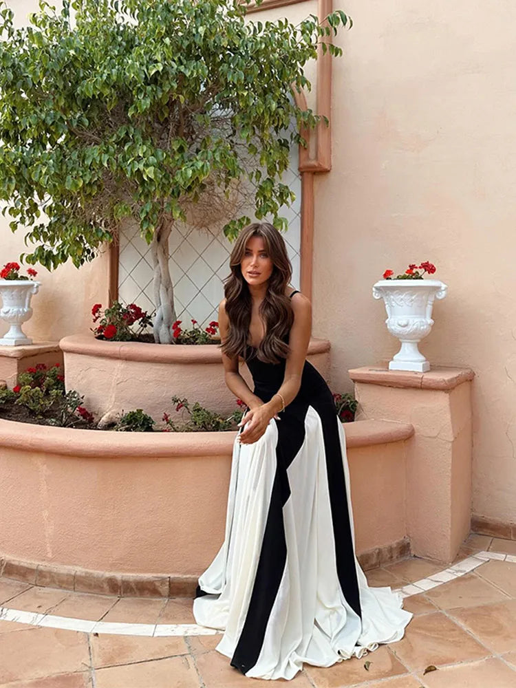 V-neck Sling Long Dress